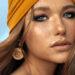 portrait of beautiful young woman with brown hair and freckles f