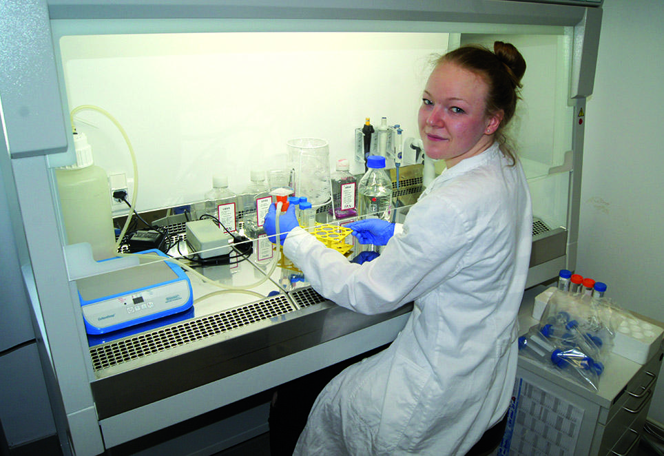 Die Lebensmitteltechnologie & Ernährung-Studentin Katharina Otteneder arbeitet an der Identifizierung von pflanzlichen Wirkstoffen, die die Insulinaktivität beeinflussen können.