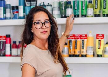 Martina Stadlmair im Atelier