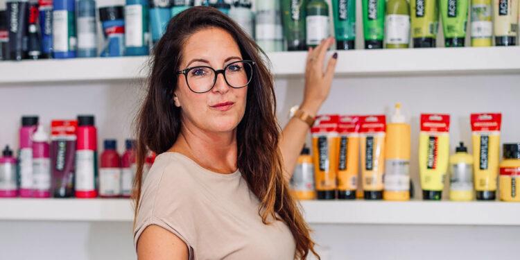 Martina Stadlmair im Atelier