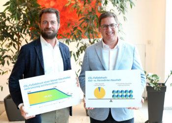 Florian Niedersüß, Vorstand der eww ag und Bürgermeister Andreas Rabl, Vorsitzender des Aufsichtsrates der eww ag